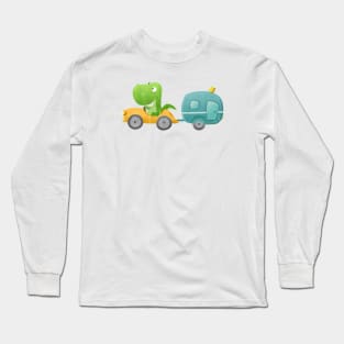 Dinosaur and his trailer Long Sleeve T-Shirt